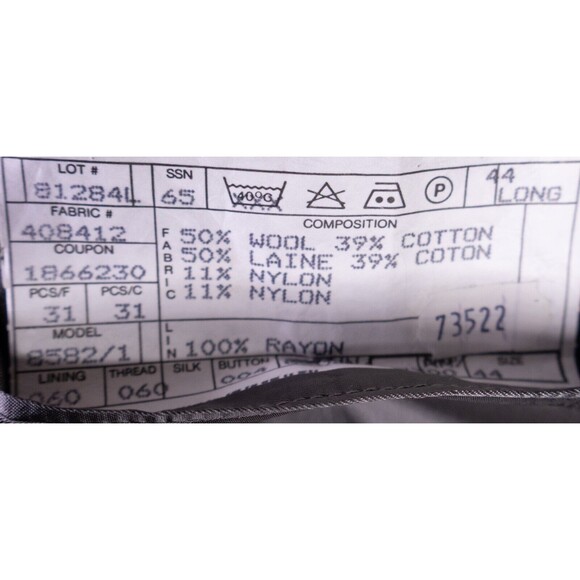 Calvin Klein Sport Coat Three Button Sz 44L Cotton/Wool Jacket Blazer USA Made - Picture 13 of 16